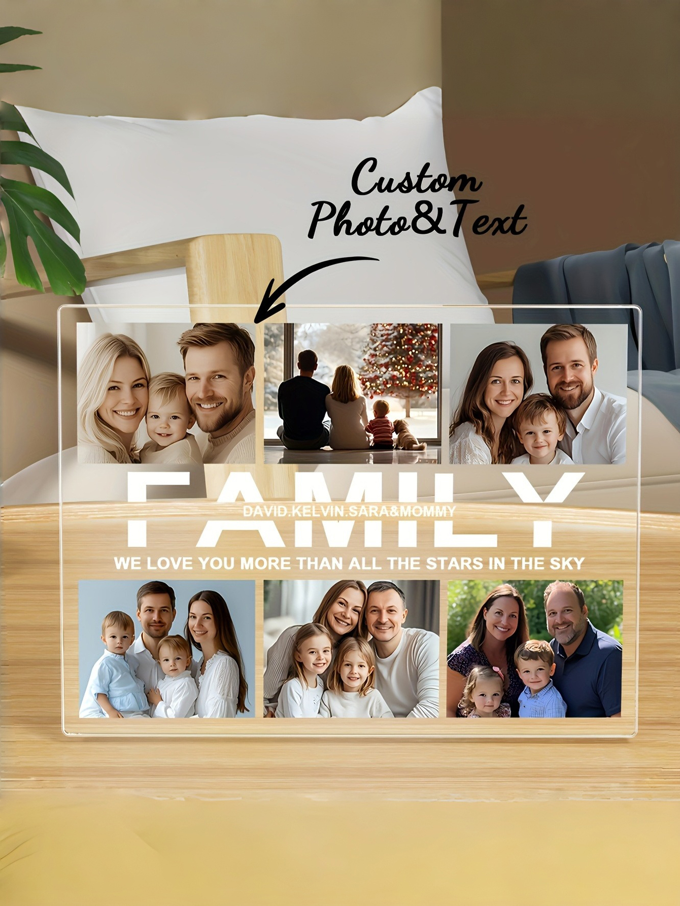 2D Flat Personalized Acrylic Photo Nameplate